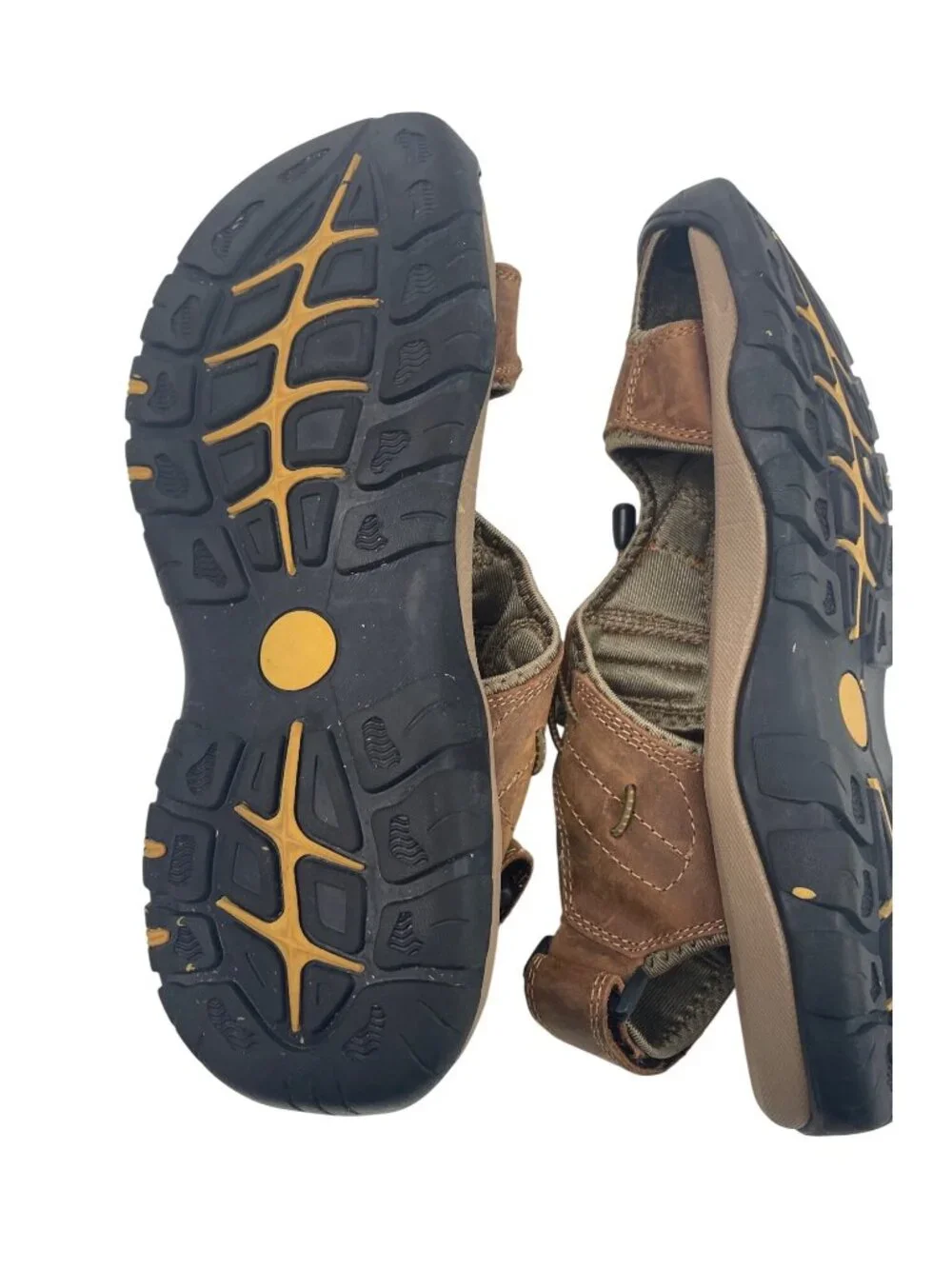 Rojeam Mens Brown Walking Sandals Closed Toe Beach Shoes Size 10